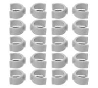 Gatuida Lot de 20 Clips en C Gris pour Déambulateur 22 MM Goupilles de Serrage 15 MM pour Fixation Sécurisée de Cannes et Béquilles Accessoires de Rechange Universels pour Maintien