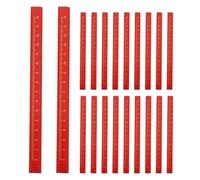 Gatuida Lot de 20 crayons de charpentier octogonaux noirs, robustes et | Règles de 15 cm, marqueurs plats antidérapants, mine dure pour le dessin, pour les entrepreneurs, les menuisiers, le