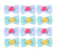 Gatuida Lot de 20 Élastiques pour Cheveux d’Animaux avec Noeud en Forme d’Étoile Accessoires pour Petits Chiens et Chats Élastiques Souples Résistants Décoration Bicolore Vert Émeraude
