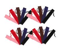 Gatuida Lot de 20 Étuis à Stylos en Flanelle Paquet à Cordon pour Stylo Trousse de Papeterie Pochette de Protection pour Bureau et École