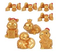 Gatuida Lot de 20 Figurines de Tortues Chinoises Mini Figurines Feng Shui d'animaux Miniatures pour la célébration du Nouvel an et la décoration de Table, 4 Styles