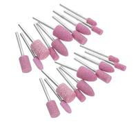 Gatuida Lot De 20 Meules Abrasives En Pierre Montée, Accessoires Pour Outils Rotatifs De Ponçage Et Polissage, Meules Résistantes Compatibles Perceuse, Utilisés Pour Sculpture Et Finition Industrielle