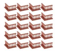 Gatuida Lot de 20 Mini-rampes - Clôture Miniature d'angle Droit pour Villa, château et fées - Accessoire décoratif pour Maison de poupée, Jardin et fête - Décoration DIY