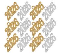 Gatuida Lot de 20 Pendentifs Alliage 2026 Chiffre, Charme Bijoux Nouvel An, Breloques Grand Format Doré et Argenté, Créateurs Bijoux, Accessoires Polyvalents pour Colliers et Bracelets