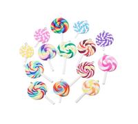 Gatuida Lot De 20 Pendentifs Sucettes En Argile Polymère Multicolore, Breloques Diy Pour Fabrication De Bijoux, Porte-clés Suspendus Pour Amateurs D'artisanat, Décoration Créative Et Présents Festifs