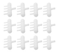 Gatuida Lot de 20 Répartiteurs de Flux d'air pour Aquarium 4 Sorties 8 Mm à 4 Mm, Valve D'aération Réglable en Plastique Blanc, Accessoire Pompe Aquarium pour Diffusion et