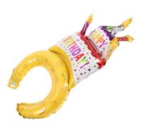 Gatuida Lot de 25 Bandeaux Gonflables en Aluminium Forme Ballon Joyeux Anniversaire Serrage-Têtes d'anniversaire Garçon et Filles Taille Moyenne Accessoires Décoratifs pour Fête