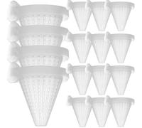 Gatuida Lot de 25 Coupelles d'alimentation en Plastique avec Ventouse, Distributeurs Multifonctions pour Nourriture Vivante Poissons, Récipient Flottant pour Aquarium et Crevettes,