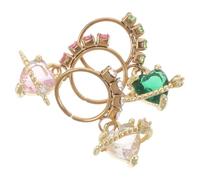 Gatuida Lot de 3 Anneaux de Nez de Cœur en Acier Inoxydable Bijoux de Piercing pour Nez Finition Brillante Couleurs Rose Blanc et Vert Légers et Confortables pour Usage Quotidien et
