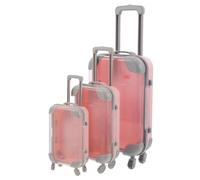 Gatuida Lot de 3 Boîtes à Faux Cils en ABS Rose Mini Valises de Rangement Portable pour Extensions de Cils Format Compact Petit Moyen et Grand Organisateur de Maquillage pour Voyage