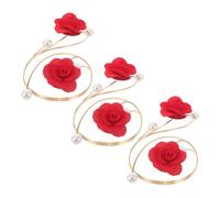 Gatuida Lot De 3 Bracelets À Fleurs En Doré Pour Femme, Réglables, Avec Motif Floral Creux, Pour Fêtes, Et Tenues De Jours