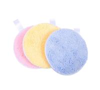 Gatuida Lot de 3 Disques Démaquillants Ronds, Éponges Nettoyantes Visage en Microfibre, Petit Format, Lavables et Réutilisables, pour Maquillage Quotidien, Couleurs Jaune, Rose et Bleu