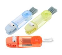 Gatuida Lot de 3 Goupillons Multifonctions pour Biberons et Tasses Brosse de Nettoyage à Manche Long pour Recoins Étroits Nettoyage Ménager des Parois et Couvercles