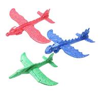 Gatuida Lot De 3 Jouets d'avion à Lancer à La Main en Epp, Planeurs Légers pour Garçon Et Filles, Modèles Ptérosaure, Dragon Chinois, Résistance Aux Chocs, Jeu D'extérieur Éducatif