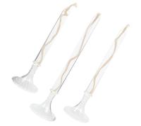 Gatuida Lot de 3 Lampes à Huile en Verre Transparentes Décoratives pour Bureau Forme Simple Accessoires de Lampe à Pétrole pour Mariage Dîner Romantique et Décoration Intérieure