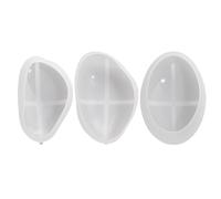 Gatuida Lot de 3 Moules en Silicone Imitation Pierre, Flexibles et Réutilisables, pour Création de Galets Décoratifs, Sculpture et Bijoux, Adaptés aux Loisirs Créatifs