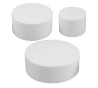 Gatuida Lot de 3 Moules Ronds en Mousse Blanche pour Faux Gâteaux Diamètres 4 6 et 8 Pouces Supports de Décoration pour Entraînement Gâteau de Mariage et Présentoir Créatif