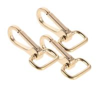 Gatuida Lot de 3 Mousquetons en Laiton Base Rectangulaire 20Mm Clips Métalliques pour Porte-Clés Accessoires pour Paquet et Loisirs Créatifs Fermoirs Robustes et Compatibles Valises