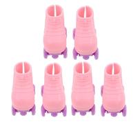 Gatuida Lot de 3 Paires de Patins à roulettes pour Maison de poupée 1/8 - Mini Chaussures de poupée de 20 cm - Patins à roulettes pour Jouets - Petites Bottes de Simulation à 4 Roues - Chaussures