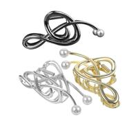 Gatuida Lot De 3 Pinces à Cheveux Note De Musique Perles Fausses, Grandes Pinces Métalliques Antidérapantes Pour Cheveux Épais Et Fins, Accessoires De Coiffure Pour Femmes