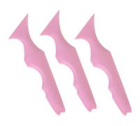 Gatuida Lot de 3 Pochoirs Guides pour Sourcils et Eye-Liner en Silicone Rose Outil de Maquillage Précis pour Fards à Paupières Incliné Compact et Portable pour Voyage et Usage