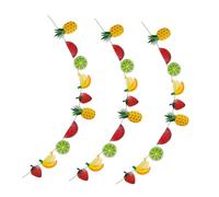 Gatuida Lot de 3 sets de Guirlandes de Fanions à Thème Fruits d'Été Décoration de Fête Tropicale Scintillante Bannière Estivale Colorée pour Anniversaire et Célébration en Intérieur et