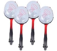 Gatuida Lot de 4 Ballons Aluminium Raquette de Badminton Rouges Décoration de Fête Anniversaire Sport Ballon Gonflé à L’Hélium pour Fête de Fiançailles et Événements Thématiques