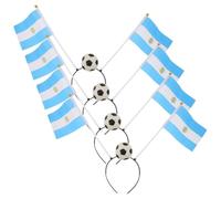 Gatuida Lot de 4 bandeaux de football aux couleurs des drapeaux internationaux, accessoires pour les fêtes sportives, bandeaux pour cheveux, idéal pour les jours de match, pour femmes et hommes,