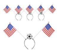 Gatuida Lot de 4 bandeaux de football aux couleurs des drapeaux internationaux, accessoires pour les fêtes sportives, bandeaux pour cheveux, idéal pour les jours de match, pour femmes et hommes,