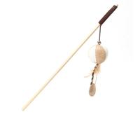 Gatuida Lot de 4 Bâtonnets à Chat Interactifs avec Plume, Poignée Bois Antidérapante et Clochette Sonore - Excitateur pour Chat, Accessoires pour Jeu et Stimulation la Style Aléatoire