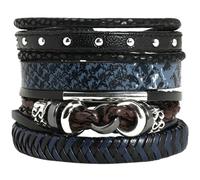 Gatuida Lot de 4 Bracelets en Cuir PU Tressés Ajustables pour Hommes et Femmes Bracelets en Cuir Tressé Multicolores Accessoires Mode pour Voyages Plage et Usage Quotidien
