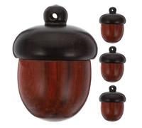 Gatuida Lot de 4 breloques gland avec trou de suspension - Pendentifs médaillon gland en bois pour la création de bijoux, porte-clés DIY, accessoire de fête d'automne et de Thanksgiving