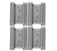 Gatuida Lot de 4 charnières battantes à double action pour portes de saloon, avec quincaillerie de porte à fermeture automatique en acier inoxydable de qualité commerciale, clé et vis incluses,