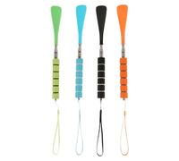 Gatuida Lot de 4 chausse-pieds en métal à long manche pour seniors - Cuillère à bottes télescopique en acier inoxydable, aide à l'enfilage, outil pratique pour hommes, femmes et personnes