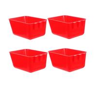 Gatuida Lot De 4 Gamelles Pour Cage À Oiseaux Gamelles Pour Poulet Cochon D'Inde Lapin Cage Gamelle Pour Nourriture Et Eau Gobelet En Plastique Pour Lapin Gobelet Pour Petit