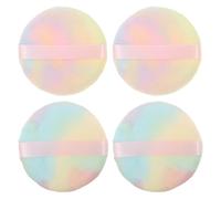 Gatuida Lot de 4 houppettes pour le corps - Éponges visage lavables en peluche - Coussinets cosmétiques de 10,5 cm pour fixer et appliquer la poudre - Applicateur doux pour maquillage et enlumineur