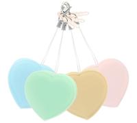 Gatuida Lot de 4 Lingettes Nettoyantes Cœur Macaron pour Lentilles de Lunettes et Écrans Électroniques, Microfibres Doubles Faces, Couleurs Aléatoires, Portable pour Couleur Aléatoire