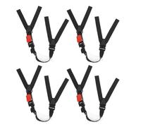 Gatuida Lot de 4 mentonnières pour casque de sécurité - Sangle de rechange réglable avec boucle à dégagement rapide pour les ouvriers du bâtiment, le cyclisme et l'utilisation industrielle