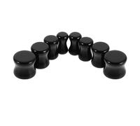Gatuida Lot De 4 Paires De Bouchons D'oreille Et Tunnels En, Écarteurs D'oreille En Pierre Pour Étirements, Pour Fêtes Et Spectacles, 5/6/8/10 Mm, Noir