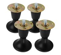 Gatuida Lot de 4 Pieds de Support de Meuble Noirs, Larges et Résistants, en Plastique Robuste, Pieds de Lit et Canapé pour Remplacement, Stabilité Renforcée, Adaptés aux Cadres de Lit