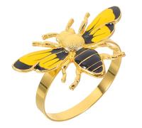 Gatuida Lot De 4 Ronds De Serviette en Forme d'abeille Porte-Serviettes en Tissu Porte-Serviettes en Forme D'Insecte Cercle De Serviette en Forme d'abeille