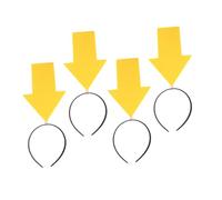 Gatuida Lot de 4 Serrage-Têtes Flèche Jaunes Bandeaux Créatifs Légers en Plastique Accessoires Photo Amusants pour Fêtes D’Anniversaire Halloween et Noël Bandeau à Cheveux Original et