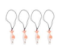 Gatuida Lot de 4 sifflets en céramique pour enfants en forme de poisson, | Collier ras du cou avec pendentif sifflet, pendentif de survie en extérieur pour le dressage de chiens, le camping, la
