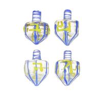 Gatuida Lot de 4 toupies Hanoukka en Verre à Collectionner, décoration juive Hanoukka, pièce maîtresse de Sculpture, décoration Traditionnelle Festive pour Table