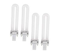 Gatuida Lot de 4 Tubes Lumineux UV LED 12w pour Manucure, Lampe à Gel pour Ongles U-shape, Usage Professionnel et Domestique, Séchage Rapide, sans Irritation