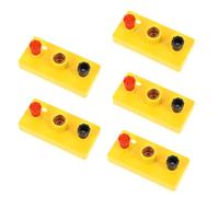 Gatuida Lot de 5 Bases de Lampe à Vis en Plastique Jaune Support D’Éclairage pour Expérimentation Électrique Équipement Pédagogique pour Laboratoire de Physique Couleur Aléatoire