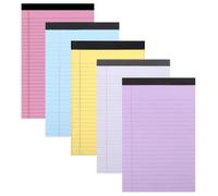 Gatuida Lot De 5 Bloc-notes Brouillon A5 Coloré, Papier Ligné, Reliure | Format Compact pour Bureau et Apprentissage, Écriture Fluide, Papier Anti-bavure, Lot de Cinq