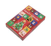 Gatuida Lot de 5 Boîtes Calendrier de L'Avent Vides en Papier 24 Cases à Remplir pour Noël Boîtes Présents de Compte à Rebours DIY Décorations Festives pour Fêtes en Famille