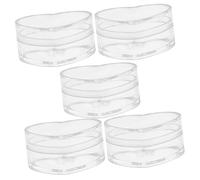 Gatuida Lot De 5 Boîtes De Cœur Transparentes Petites En Plastique Pour Bijoux Et Friandises, Emballage Présent Saint-valentin, Mariage Et Anniversaire