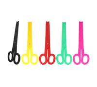 Gatuida Lot de 5 Faux Ciseaux géants pour Halloween - Ciseaux surdimensionnés en Plastique pour Costume de Clown Zombie, Accessoires de Cosplay, Accessoires de Coupe de Ruban de théâtre